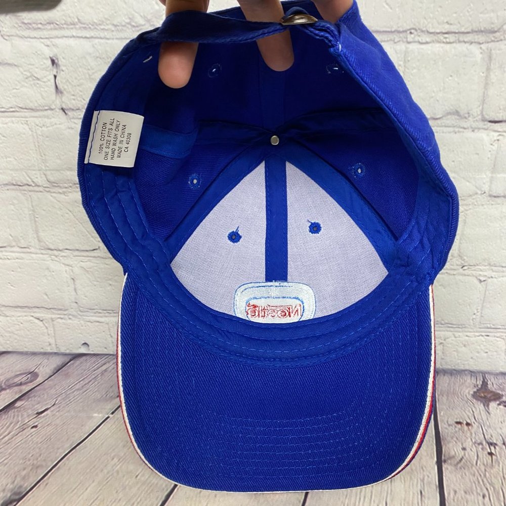 NESTLE Hat Cap Strap Back Blue Adjustable Embroidered Cotton One Size Fits All - Picture 7 of 8